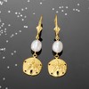 Ross-Simons 8x6mm Cultured Pearl Sand Dollar Drop Earrings in 14kt Yellow Gold - 4 of 4