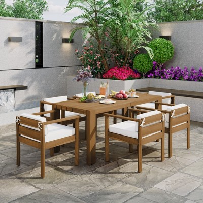 Maggift Outdoor Patio Seating Sets, Unique Design, Ideal for Conversations, Perfect for Gardens and Living Spaces, Beige, 24.4"*24.6"*29.5"