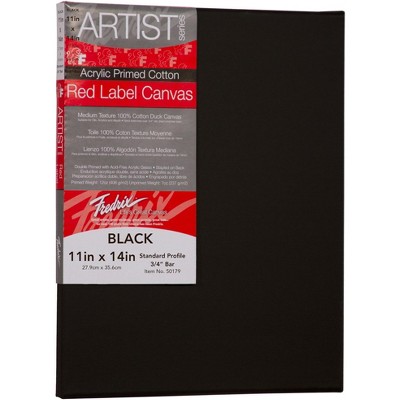 Fredrix Red Label Canvas, 11 x 14 in, Black