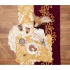 C&F Home Everview Gold Floral Quilted Table Runner 14" x 51" - 3 of 3