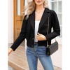 Coolmee Women's Jackets Cropped Blazer Long Sleeve Casual Coat Notch Lapel Coats - 2 of 4
