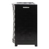 Oceanstar Mahogany Finished Bowed Front Veneer Laundry Wood Hamper with Interior Bag - 4 of 4