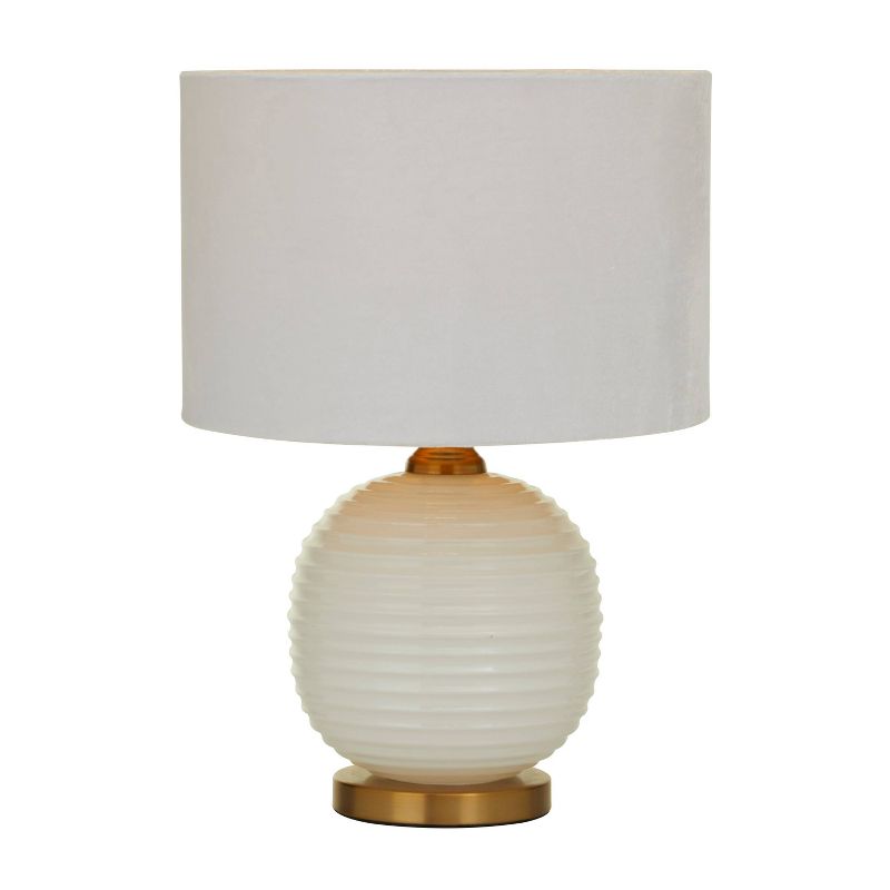 19&#34; x 13&#34; Modern Glass Table Lamp White - Olivia &#38; May, 3 of 9