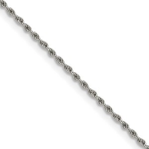 Chisel Stainless Steel Polished 1.5mm 18" Rope Chain Necklace - 1 of 4