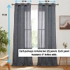 HLC.ME Emily Faux Linen Semi Sheer Light Filtering Grommet Lightweight Window Curtains Drapery Panels, Set of 2 - 2 of 4