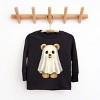 Watercolor Ghost Bear - Kids Youth Long Sleeve Tee and Kids Toddler Long Sleeve Tee - 3 of 3