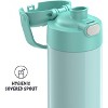 THERMOS FUNTAINER 16 Ounce Stainless Steel Vacuum Insulated Bottle with Wide Spout Lid, Mint - 3 of 4