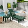 WestinTrends Ashore Modern Poly Reclining Chaise Lounge With Wheels plus side table included - 2 of 4