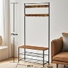Coat Rack, Hall Tree with Shoe Storage Bench, Entryway Bench with Shoe Storage, 3-in-1, Steel Frame, for Entryway - 4 of 4