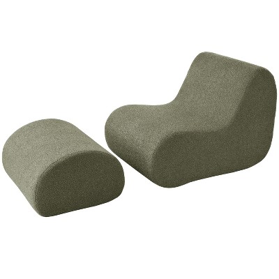 Anybear 44"L x 29"W x 27"H Modern Lounge Chair and Ottoman