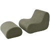 Christopher Knight Home Gladys Modern Boucle Upholstered Curved Accent Chair with Ottoman - 2 of 4