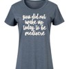Women's - Instant Message - You Did Not Wake Up to be Mediocre Graphic T-shirt Dress - 2 of 4