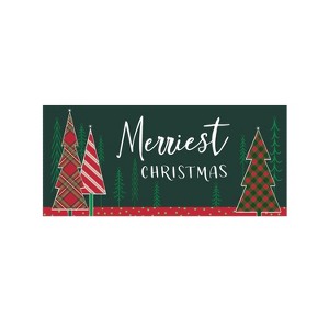Evergreen Merriest Christmas Tree Sassafras Indoor Outdoor Switch Doormat 1'10"x10" Multicolored - 1 of 4