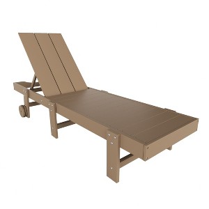 WestinTrends Ashore Modern Poly Reclining Chaise Lounge With Wheels - 1 of 4