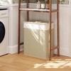 NAYSAYE Bamboo Laundry Cabinet with Two Removable Cloth Bags Portable Laundry Storage Organizer for Home, Beige, 20.5"*12.6"*24.8" - 2 of 4