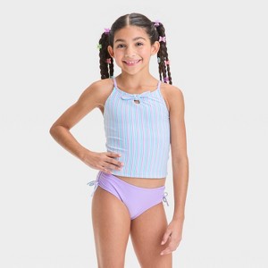 Girls' Striped Tankini Set - Cat & Jack™ - 1 of 3