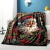 Lomsoe Santa Claus with Holly Print Flannel Blanket - All Seasons Soft Cozy Warm Throw Blanket for Bed, Napping, Camping, Travel, Office - 3 of 4