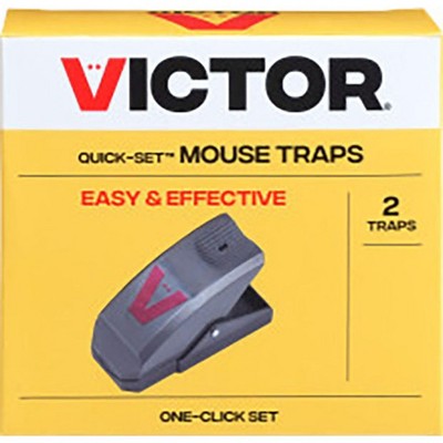 Victor - Quick-Set Mouse Traps With One Click Set - 2 Pack