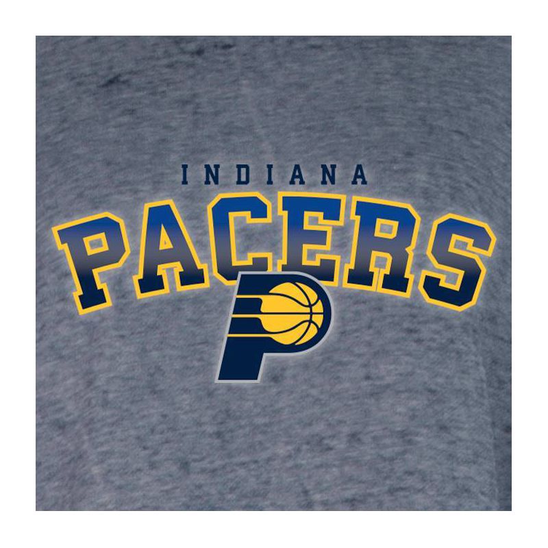 NBA Indiana Pacers Women&#39;s Ombre Arch Print Burnout Crew Neck Fleece Sweatshirt, 4 of 5