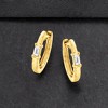 Pure Collection by Ross-Simons Baguette Diamond-Accented Huggie Hoop Earrings in 14kt Yellow Gold - 2 of 4