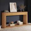 KTMBDW 63 Inch Fluted Console Table for Entryway, Narrow Wood Sofa Table Behind Couch for Entrance, Hallway, Foyer, Front Door, Natural - 2 of 4