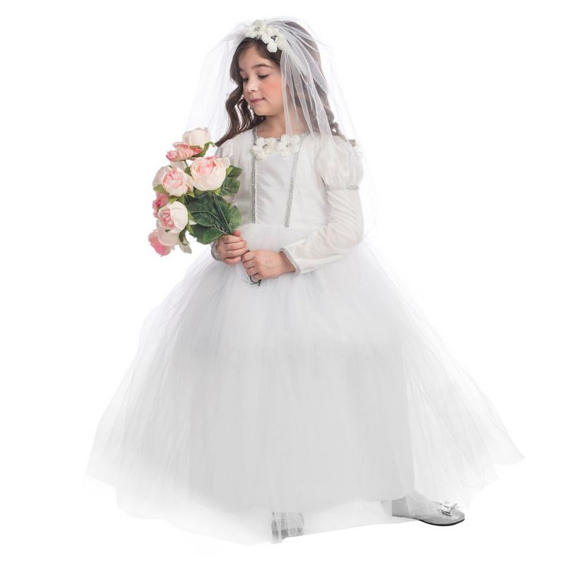 Dress Up America Bride Costume for Toddler Girls - Princess Wedding Gown, 1 of 2