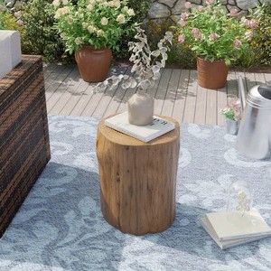 Dracelo Rustic Tree Stump Outdoor Table - 1 of 4