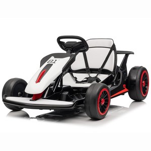 Jojoka 24V Go Kart for Kids Pedal Drift Kart with 2x150W Powerful Motors, Slow Start, Built-in Music - 1 of 4
