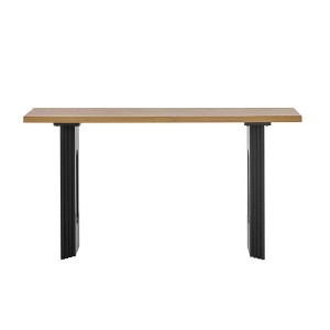 VYNXARIA Console Tables - Unique Round Hollow Leg Design, 56in Entryway Table, Natural - 1 of 4