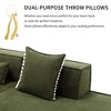 129.5" Terrycloth L-Shaped Modular Sofa, Left-Facing, 2 Pillows - 3 of 4