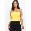 Slickblue Women's Ribbed Tiered Shirred Crop Top, Fitted Sleeveless Casual Tee, 5 Color Options, Size S-L - 2 of 4