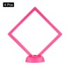 Unique Bargains Transparent PE Material Modern Elegant Floating Frame Display Holder Stand 4 Pcs - 3 of 4