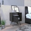 TIRAMISUBEST White Nightstand with Hairpin Legs, Space-Efficient Bedside Solution - 3 of 4