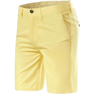 Lars Amadeus Men's Shorts Summer Solid Color Flat Front Walk Chino Shorts - 1 of 4