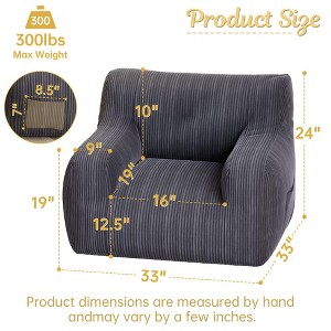 NicBex Tufted Bean Bag Sofa Chair Soft Stuffed Filling for Living Room or Bedroom Accent,Family Room or Kids' Space - 1 of 4