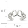 Black Bow Jewelry 5mm Chain Link Toe Ring in Sterling Silver - 2 of 4