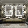 Apmir Super Bright 192 LEDs/m Front LED Lighted Anti-Fog Tempered Glass Bathroom/Vanity Mirror with ETL & 3-Year Warranty - 3 of 4