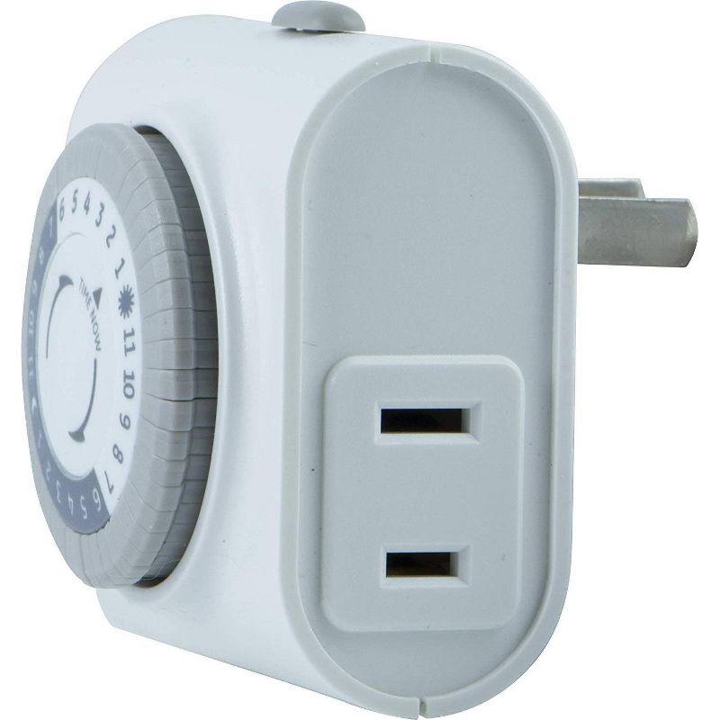 GE Indoor Mechanical Timer 24hr with 1 Outlet, 5 of 10