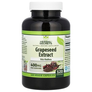 Herbal Secrets Grapeseed Extract, 400 mg, 120 Veggie Capsules - 1 of 2