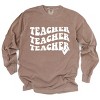 Simply Sage Market Teacher Stacked Wavy Heart Garment Dyed Long Sleeve - 2 of 4