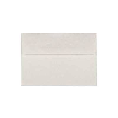 JAM Paper A7 Parchment Invitation Envelopes 5.25 x 7.25 White Recycled 12672