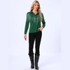 INSPIRE CHIC Women's Fringe Long Sleeve Button Down Disco Party Shirts - 3 of 4