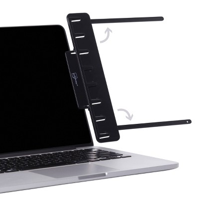 Black Adjustable Clip-On Monitor Document Holder