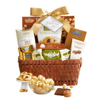 GreatFoods Premier Sweets and Treats Gift Basket with Sympathy Ribbon