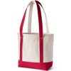 Lands' End Open Top Long Handle Canvas Tote Bag - 3 of 4