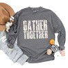 Gather Together Block Distressed - Women's Garment Dyed Long Sleeve Graphic T-Shirt - 2 of 4