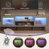 Bestier Modern 63" TV Stand with LED Lights for TV, Media Console with Cable Management - 3 of 4