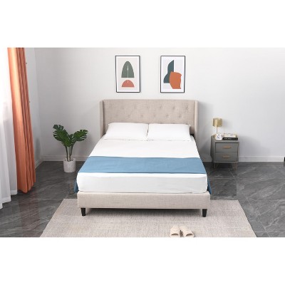 Modern and Contemporary Fabric Upholstered  Platform Bed