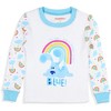 Nickelodeon Toddler Girls' Blue's Clues Rainbow Sleep Raglan Pajama Set White - 2 of 3