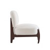 Boucle Accent Chair, Modern Lounge Armchair with Solid Wood Frame, Wide Comfortable Seat for Living Room Bedroom-3irtyhousy - 3 of 4
